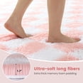 thumbnail image 3 of CozyDesg Shag Area Rugs,5'x8' Soft Fluffy Floor Rugs Checkered Carpet，Washable Area Rugs for Living Room Bedroom Decor,Pink & White, 3 of 7