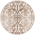 thumbnail image 1 of Unique Loom Rushmore Tapis Ton sur Ton Complexe 3' 3 x 3' 3 Ronde Bronzage / Beige, 1 of 1