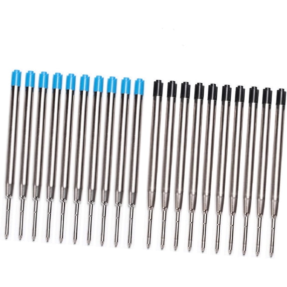 Pekkaxy 20 Pack Black & Blue Pen Refills Replacement Ink for Tactical Pen (10 Pcs Black, 10 Pcs Blue)