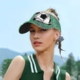 thumbnail image 4 of Kdxio BALL INSIDE THE NET GOAL Print Sun Visor Hat Golf Visor Adjustable Velcro Outdoor Sports Cap for Men Women, 4 of 6