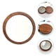 thumbnail image 3 of GOOHOCHY Espejo de viaje compacto portátil, espejo cosmético redondo, mini espejo de maquillaje de madera., 3 of 8