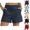 #02 Navy, variant on Linen Blend Shorts for Women Mid Waist Breathable Tailored Short Pants Wide Leg Lightweight Side Pocket Pants, #02 Light Blue, M