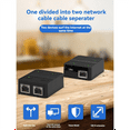 thumbnail image 1 of Commutateur de Réseau Gigabit à 2 Ports Commutateur RJ45 Répartiteur de Réseau Rallonge de Câble Adaptateur Sélecteur 1000 Mbps 1 Entrée 2 Sorties Noir,1 x Répartiteur de Commutateur Ethernet RJ45 1 x Câble USB,Noir, 1 of 8
