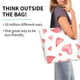 thumbnail image 2 of Easygdp Pink Hearts Tote Bags for Women,Women Travel Shoulder Bags Handbags，Big Capacity Shopping Work Bag, 2 of 8