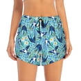 thumbnail image 2 of Goofa Flying Swallows Printed Women 2 in 1 Running Shorts,Quick Dry Athletic Workout Shorts,High Waisted Athletic Shorts with Liner Pockets-Medium, 2 of 9