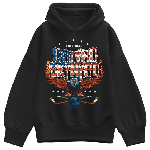 Lynyrd Skynyrd - Freebird Hockey - Women's Oversized Fleece Hoodie Sweatshirt