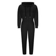 thumbnail image 6 of ABATAB Jumpsuits for Women Long Sleeve Zip up Hoodie Romper One Piece Fall Drawstring Jogger Outfits with Pockets, 6 of 7