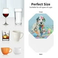 thumbnail image 6 of Naloa A Funny Little Dalmatian Puppy Leather Coasters for Drinks, Durable Drink Coasters 4 Set for Tabletop Protection, Luxurious Home Décor and Housewarming Gift ( {designName})Octagon, 6 of 6