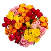 Fresh-Cut Spray Roses Flower Bunch, Minimum of 9 Stems, Colors Vary