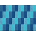 thumbnail image 1 of Ahgly Company Machine Washable Indoor Rectangle Transitional Blue Area Rugs, 4' x 6', 1 of 7