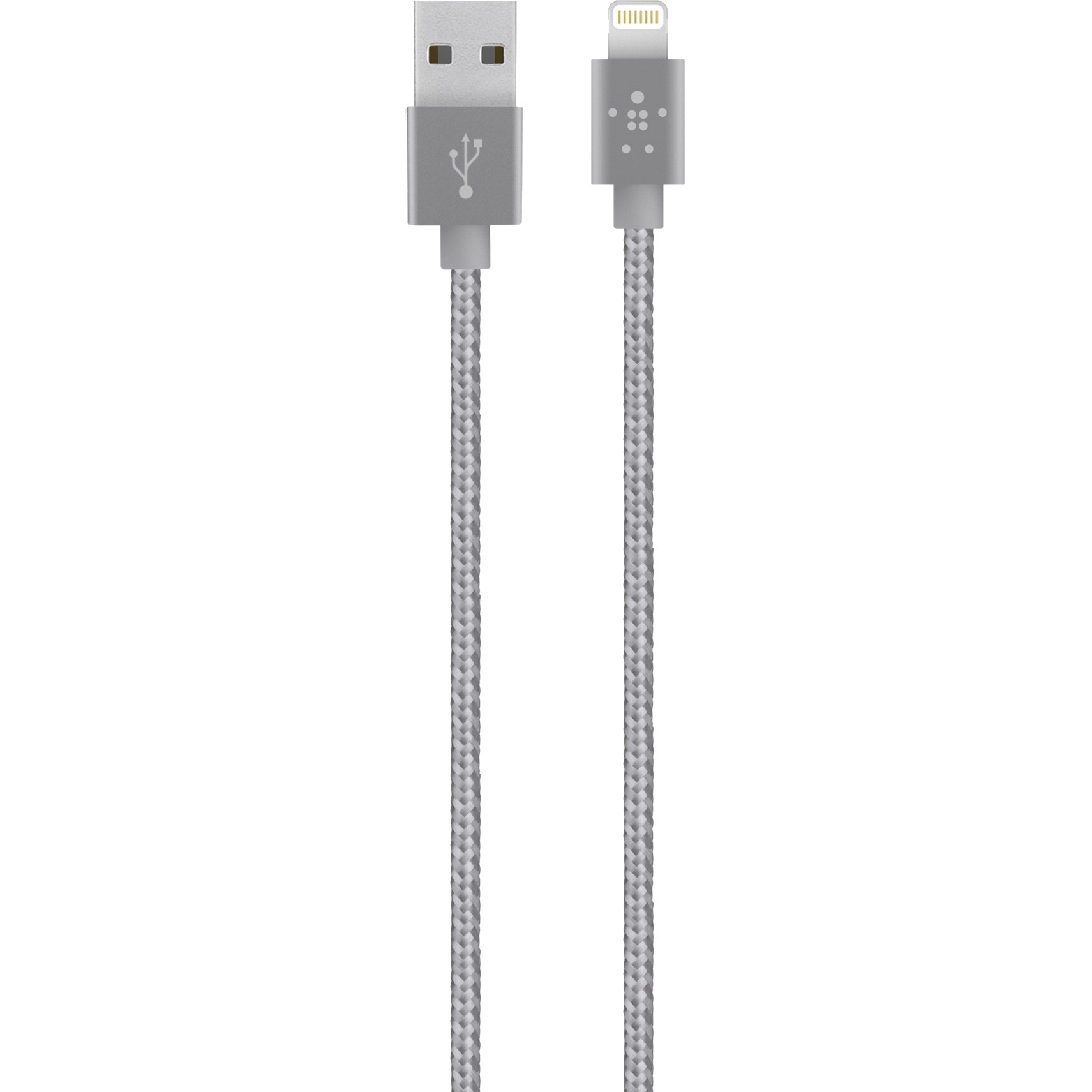 Belkin Metallic Gray Lightning to USB Cable, 4ft