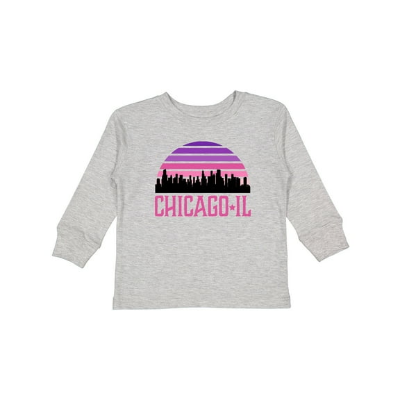 Inktastic Chicago Gifts Souvenirs for Kids Girls Long Sleeve Toddler T-Shirt