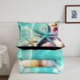 thumbnail image 4 of Erosebridal 3D Starfish Bedding Twin Comforter Set, Kawaii Seashell Down Comforter, Blue Ocean Reversible Comforter Sets Twin Size, Ultra Soft Bedroom Decor, 2 Pieces, 4 of 8