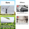 thumbnail image 5 of HOTEEL 10x20 Pop Up Canopy Tent with 6 Removable Sidewalls, Outdoor Waterproof Canopy Tents UV 50+ for Partie Wedding, Heavy-Duty Stable Frame and Carry Bag, White, 5 of 14