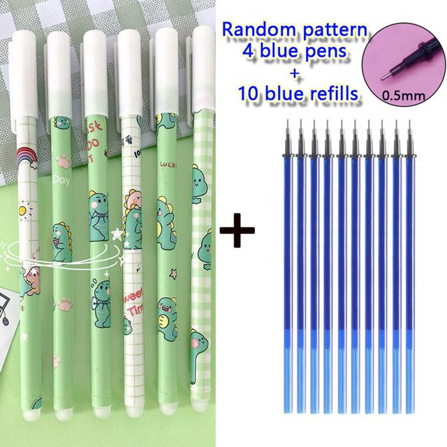 Bolígrafo de Gel borrable de 0,5mm, suministros escolares Kawaii, 25 unidades