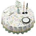 thumbnail image 1 of Spring Wild Flower Round Table Cloth,Wrinkle Resistant Table Cover with Polyester,Waterproof Reusable Round Table Cloths for Easter Birthday Picnic Wedding (Round,60x60inch), 1 of 6