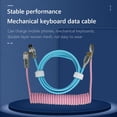 thumbnail image 3 of Cable de resorte de aviación USB tipo C para teclado mecánico de 2 uds (rosa PU) Tmvgtek Componentes de la computadora, 3 of 9
