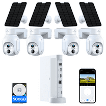 TOGUARD SC23 10CH 4MP Solar Wireless Security Camera System Outdoor Battery WiFi Dome Surveillance Camera NVR HDMI Connector