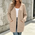 thumbnail image 3 of Women's Knit Cardigan Sweater Long Sleeve V-Neck Relaxed Fit Fall Tops with Pockets, 3 of 9