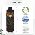 thumbnail image 3 of KLL Vibrant Skull Soldier Pattern 18oz Insulated Water Bottle, Stainless Steel Sports Water Cup Flask with Spout and Handle Lid for Sports Travel Car& School, 3 of 7
