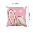 thumbnail image 3 of MXTPOV Happy Easter Pillow Covers, Cute Rabbits Colorful Pillow Covers for Couch Sofa, Easter Decorations, Decorative Throw Pillow Covers for Home Decor, 18x18inch, 3 of 5