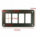 thumbnail image 4 of 4-Gang Boat Marine Switch Panel Metal Holder Dash Board LED Rocker Blank Switch, 4 of 7