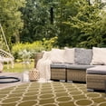 thumbnail image 3 of Safavieh Courtyard Ariel Geometric Indoor/Outdoor Area Rug, Green/Beige, 7'10" x 7'10" Square, 3 of 9