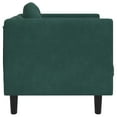 thumbnail image 3 of vidaXL Sofa Chair with Cushion Dark Green Velvet, 3 of 7
