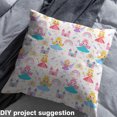 thumbnail image 2 of jejeloiu Cartoon Princess Fabric by the Yard 1 Yard,Fairy Tale Theme Home Decor Fabric by the Yard,Colorful Rainbow Castle Sewing Fabric For Girl Child,Luxury Bedroom Decor, 2 of 6