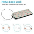 thumbnail image 2 of Square 2Pack PU Leather Pink Peach Blossom Cruise Luggage Tag with Privacy Cover and Stainless Steel Ring - Suitable for Travel Handbags Backpacks Luggage Tags, 2 of 6