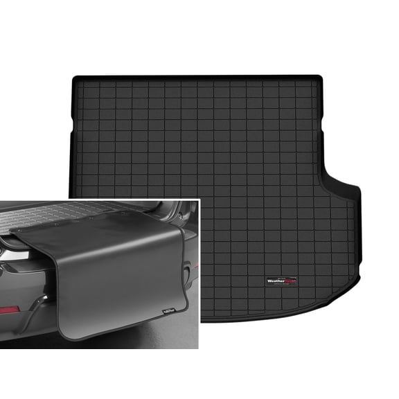 WeatherTech Cargo Trunk Liner with Bumper Protector compatible with 2021-2021 Genesis GV80 - Behind 2nd Row w/ Bumper Protector, Black