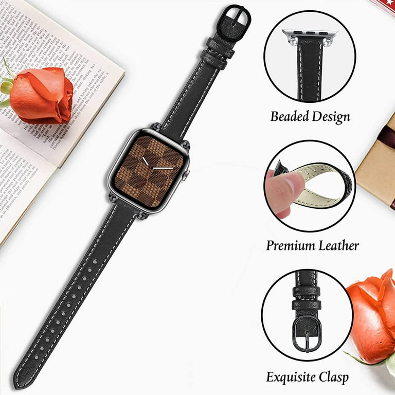 Genuine Leather Strap for Apple Watch Ultra 8 49mm 41mm 45mm 44mm