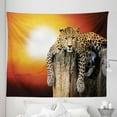 thumbnail image 1 of African Tapestry, Leopard Sitting on Dry Tree at Sunset Danger in the Air Big Cat with Spotted Form, Fabric Wall Hanging Decor for Bedroom Living Room Dorm, 5 Sizes, Orange Brown, by Ambesonne, 1 of 1