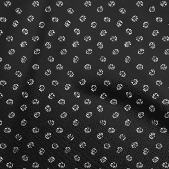 oneOone Tissu Jersey Viscose Noir Minimal Matériel de Robe Imprimé Tissu au Mètre 60 Pouces de Large