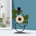 thumbnail image 2 of Candelabros de metal, portavelas, portavelas, decoración del hogar, candelabro artificiales, para el banquete de boda, de San Valentín, Negro Sunnimix Porta vela, 2 of 8