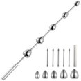thumbnail image 2 of Tapón de pene con sonido uretral, cuentas de tapón urinario de acero inoxidable, dilatador uretral para hombre, varilla de masturbación de estimulación uretral del pene, juguete sexual de juego BDSM, 2 of 8