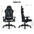 thumbnail image 2 of Costway Massage Chaise de Jeu Course Ordinateur Inclinable avec Support Lombaire, 2 of 9