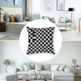 thumbnail image 5 of BANET Throw Pillow Covers Gingham Square Pillow Cases Set of 2 for Decorative Cushion Bed Couch Sofa Black White 20x20in, 5 of 7