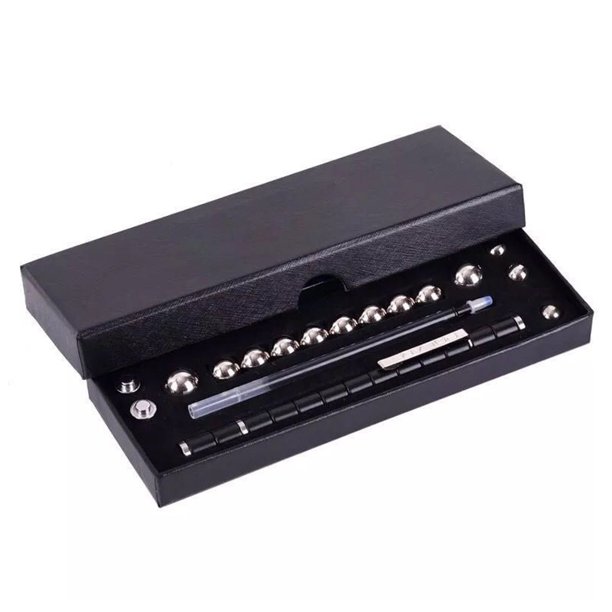 Bolígrafo magnético de metal, antiestrés, juguete de descompresión, kit de bolígrafo de escritura escolar negro Ndcxsfigh Libre de BPA