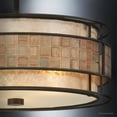 thumbnail image 4 of Urban Ambiance Luxury Art Deco Indoor Semi-Flush Ceiling Light, Medium Size: 12"H x 16"W, with Moroccan Elements, Copper Revival Finish and Oyster Mica Inner Shade, Mosaic Tile Outer Shade, UQL2435, 4 of 7