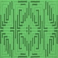 thumbnail image 1 of Ahgly Company Indoor Square Abstract Emerald Green Contemporary Area Rugs, 8' Square, 1 of 4