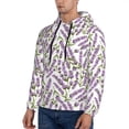 thumbnail image 3 of Haiem Lavender Flowers Patterned Men's Hoodie with Kangaroo Pocket - Ideal Pullover Sweatshirt for Daily Wear, Travel, and Home-X-Large, 3 of 7