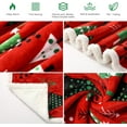 thumbnail image 3 of 50" X 60" Christmas Tree Throw Blanket, Winter Holiday Sherpa Fleece Blanket, Flannel Christmas Tree Blankets for Winter and Xmas Bedroom, Couch Decorations and Gift (Red, 3 of 6