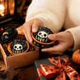thumbnail image 5 of Halloween Dumpling Squishy Toy with Skull Design and Steamer Basket, 1-Pack, Black and White, for Kids Party Favors, Relaxation Squeeze Toy, 5 of 5