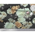 thumbnail image 3 of Soimoi Poly Georgette Fabric Leaves & Rose Flower Print Fabric by The Yard 52 Inch Wide, 3 of 3