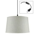 thumbnail image 6 of Shallow Drum 1 Light Swag Plug-In Pendant Hanging Lamp 10x12x8 Textured, 6 of 7