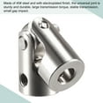 thumbnail image 6 of Uxcell 4mm to 4mm Rotatable Universal Joint Shaft Coupling L23 x D9 with Wrench Steel 4 Pack, 6 of 7