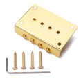 thumbnail image 1 of Greeniant Pieza de repuesto de aleación de puente fijo para guitarra eléctrica, sillines ajustables Vintage dorados, accesorio de cola dura con llave y Accesorios para instrumentos musicales Greeniant OD026330-00, 1 of 6
