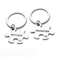 thumbnail image 1 of Mother Daughter Keychain Set Mom Daughter Matching Pendants Key Tag Keyring Mother's Day Gift Birthday Gift, 1 of 4