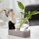 thumbnail image 5 of Estatuilla de moderna para chica, decoración de estatua LED, ornamento con terrarios de extraíble, Bombilla, terrarios de aire - Negro Sunnimix Terrario de plantador de escritorio, 5 of 7